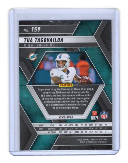 2025 Panini Mosaic Tua Tagovailoa Card Mosaic Green Miami Dolphins