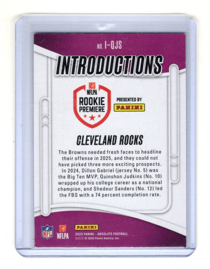 2025 Panini Absolute Cleveland Rocks Card Introductions Cleveland Browns