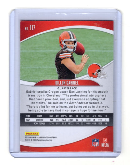 2025 Panini Absolute Countdown Calendar Dillon Gabriel Card Cleveland Browns