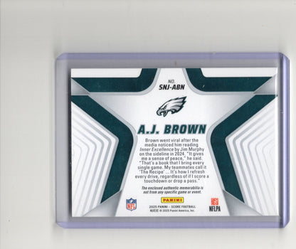 2025 Score A.J. Brown Card Stars of the NFL Jerseys MEM Philadelphia Eagles