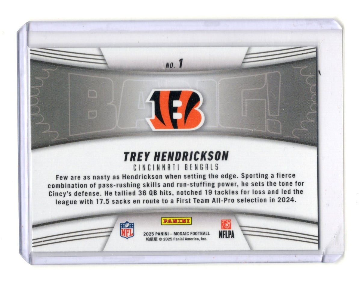 2025 Panini Mosaic Trey Hendrickson Card Bang! Mosaic Cincinnati Bengals