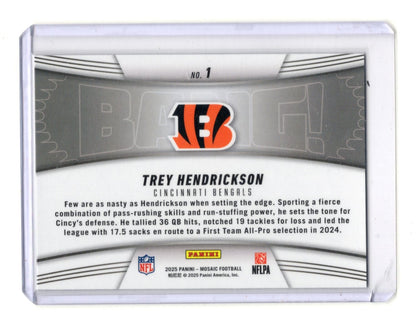2025 Panini Mosaic Trey Hendrickson Card Bang! Mosaic Cincinnati Bengals
