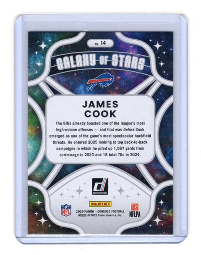 2025 Donruss James Cook Card Galaxy of Stars Buffalo Bills