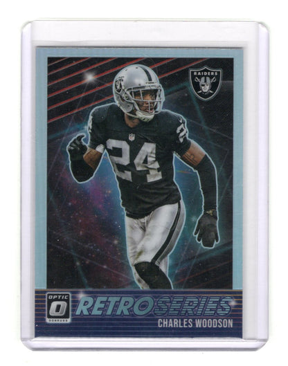2021 Donruss Optic Charles Woodson Card Retro Series Oakland Raiders