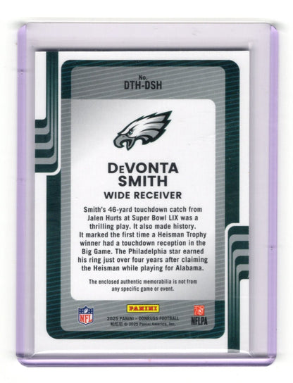 2025 Donruss DeVonta Smith Card Donruss Threads MEM Philadelphia Eagles