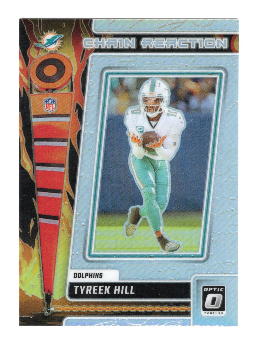 2023 Donruss Optic Tyreek Hill Card Chain Reaction Miami Dolphins