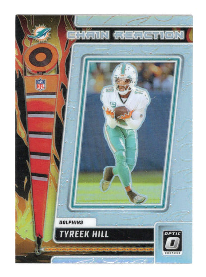 2023 Donruss Optic Tyreek Hill Card Chain Reaction Miami Dolphins