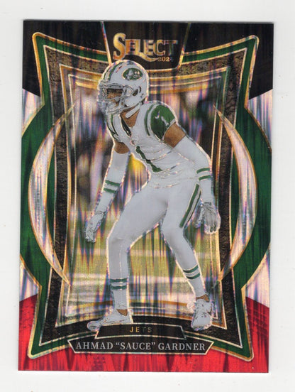 2024 Panini Select Ahmad "Sauce" Gardner Card Black & Red Prizm Shock  Jets