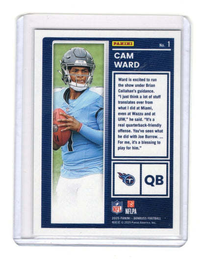 2025 Donruss Cam Ward Card The Rookies Tennessee Titans