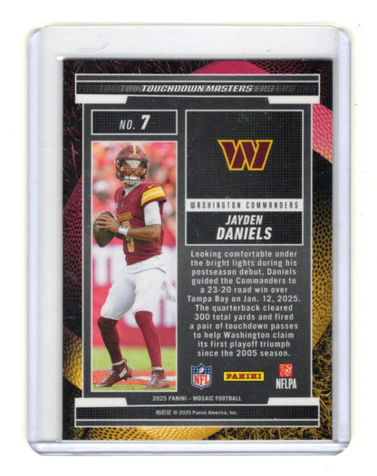2025 Panini Mosaic Jayden Daniels Card Touchdown Masters Washington Commanders