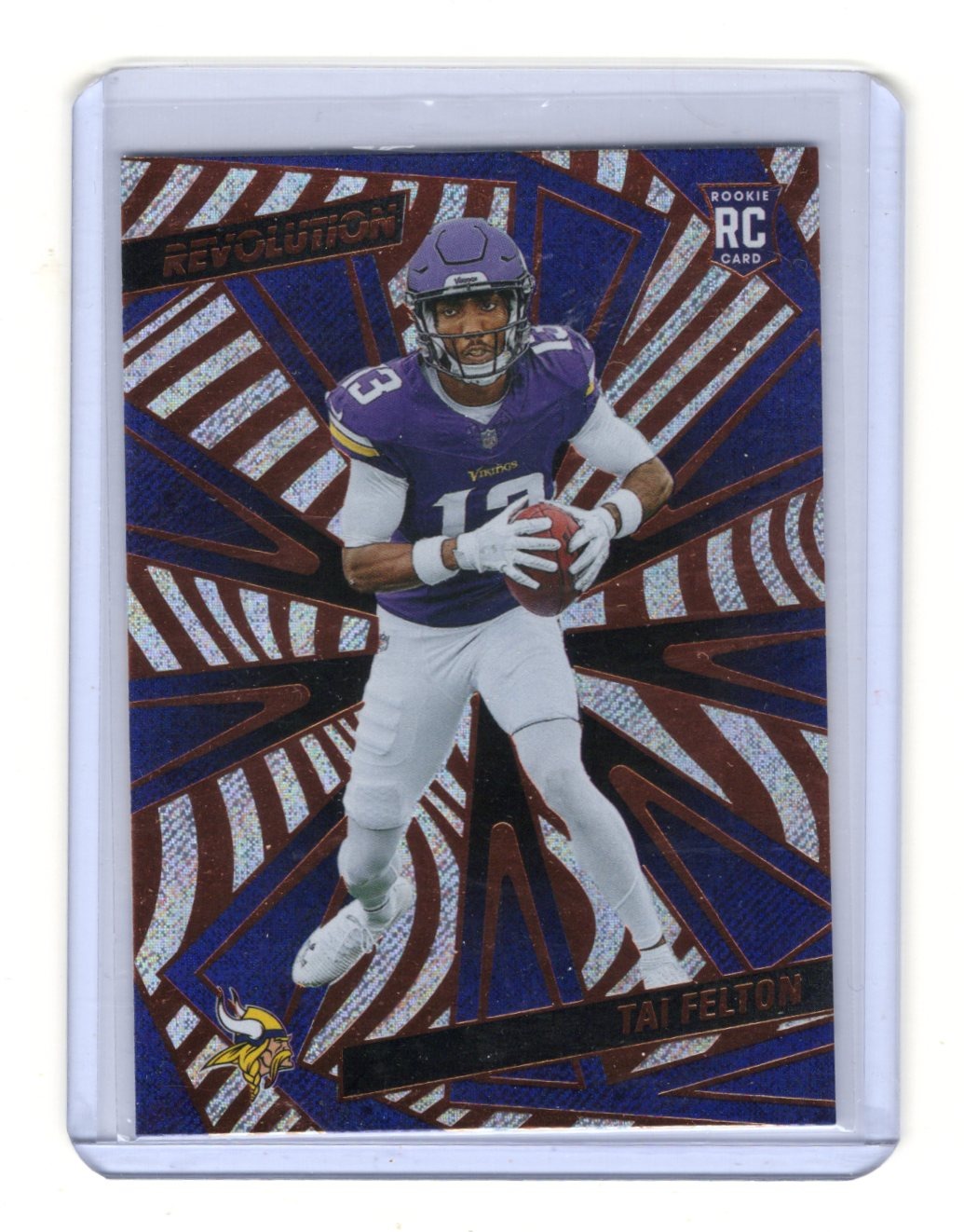 2025 Panini Revolution Tai Felton Card Orange Levels SN Minnesota Vikings