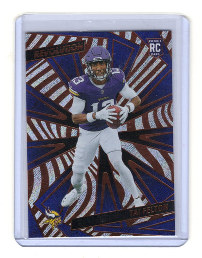 2025 Panini Revolution Tai Felton Card Orange Levels SN Minnesota Vikings