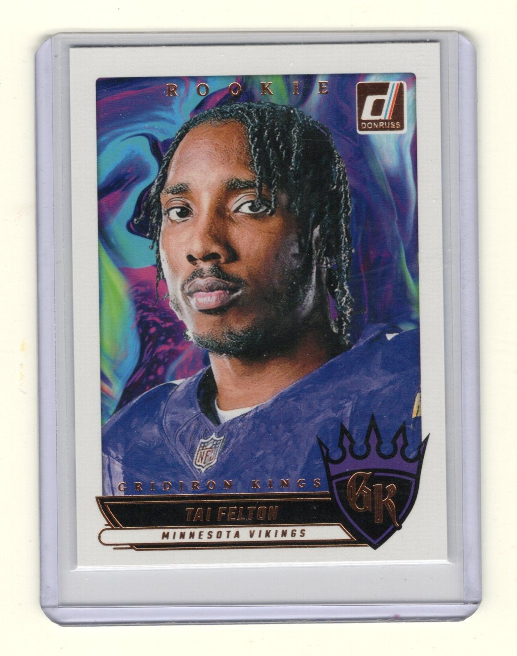 2025 Donruss Tai Felton Card Rookie Gridiron Kings Minnesota Vikings
