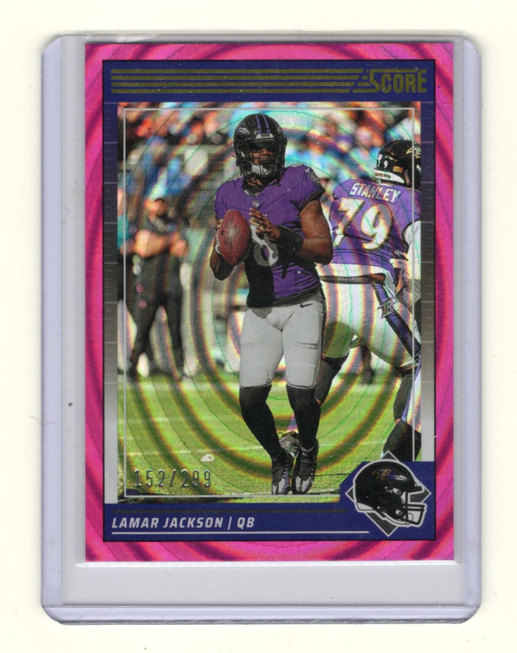 2024 Score Lamar Jackson Card Ellipse SN Baltimore Ravens