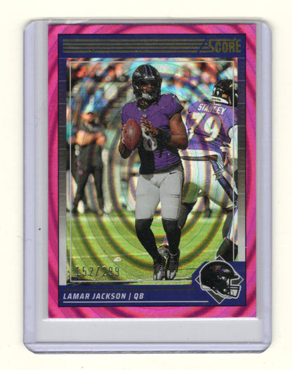 2024 Score Lamar Jackson Card Ellipse SN Baltimore Ravens