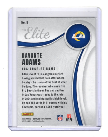 2025 Donruss Elite Davante Adams Card The Elite Green Los Angeles Rams