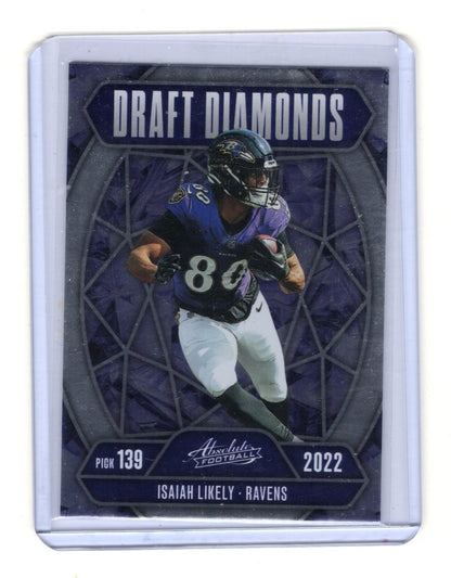 2025 Panini Absolute Isaiah Likely Card Draft Diamonds Baltimore Ravens