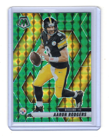 2025 Panini Mosaic Aaron Rodgers Card Mosaic Green Pittsburgh Steelers