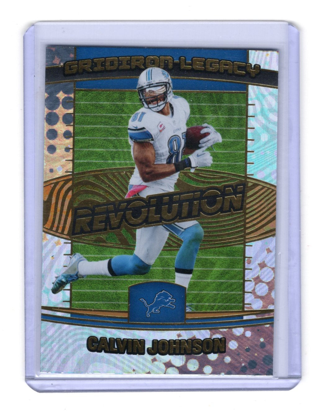 2025 Panini Revolution Calvin Johnson Card Gridiron Legacy Detroit Lions