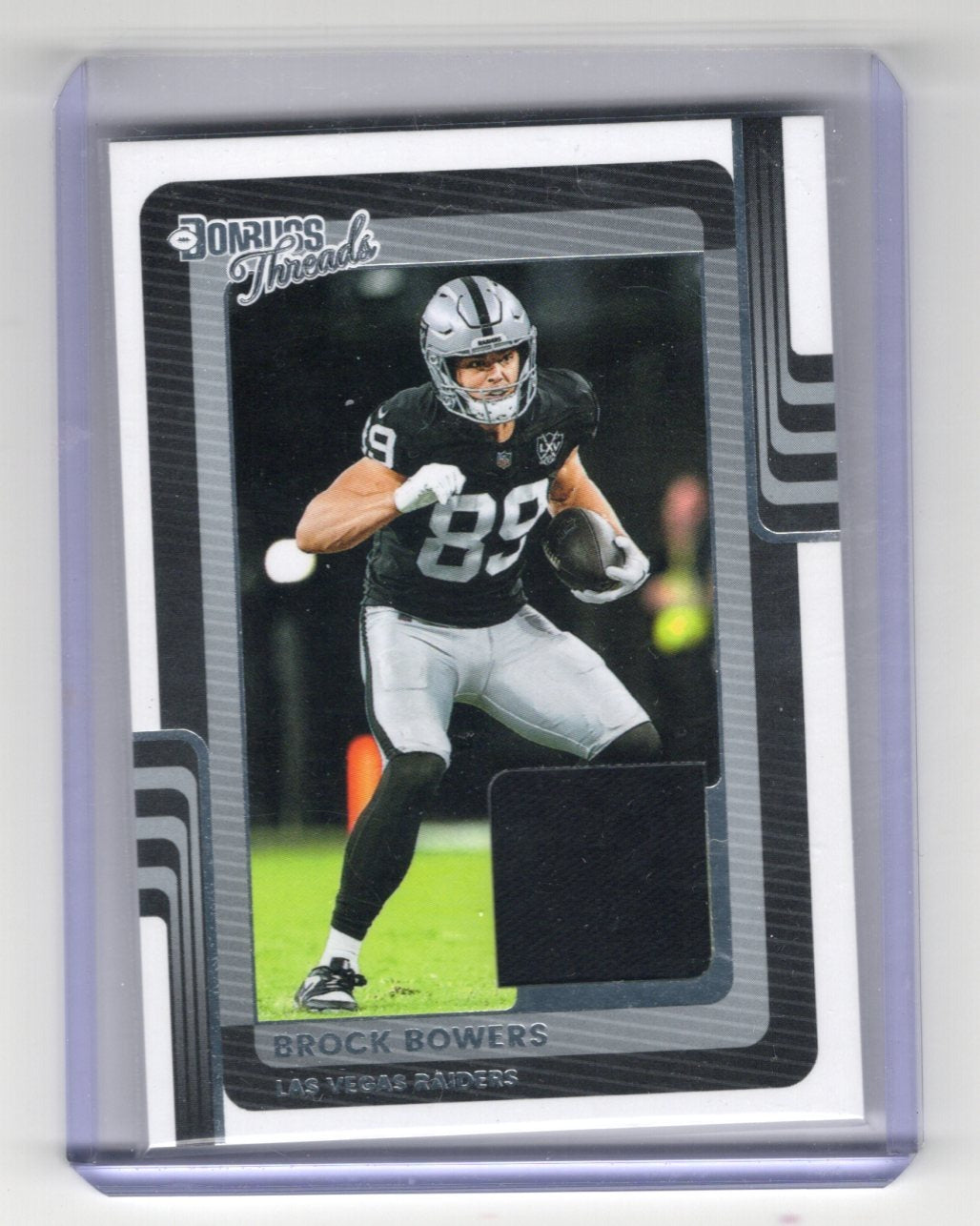2025 Donruss Brock Bowers Card Donruss Threads MEM Las Vegas Raiders