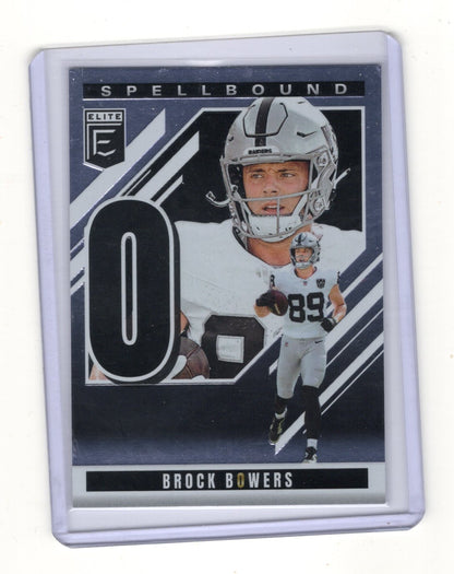 2025 Donruss Elite Brock Bowers Card Spellbound Retail Las Vegas Raiders