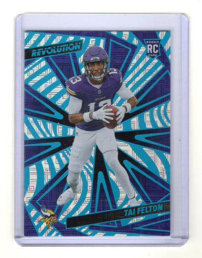 2025 Panini Revolution Tai Felton Card Teal Levels SN Minnesota Vikings