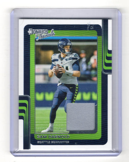 2025 Donruss Sam Darnold Card Donruss Threads MEM Seattle Seahawks