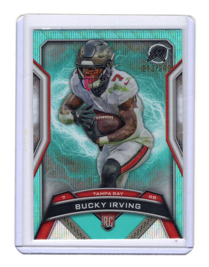 2025 Bucky Irving Rookie Card Topps Resurgence Teal Wave /249 #188 Buccaneers