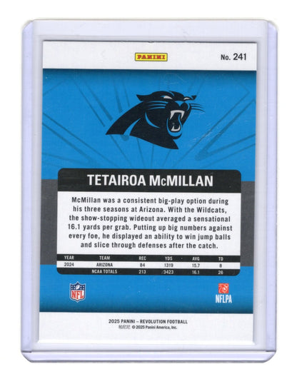 2025 Panini Revolution Tetairoa McMillan Card RC Carolina Panthers