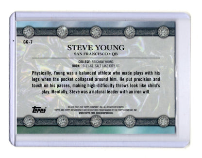 2024 Topps Resurgence Steve Young Card Glimmer and Gleam HOF San Francisco 49ers