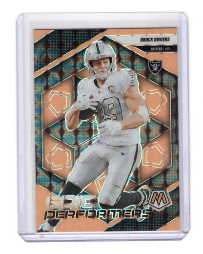 2025 Panini Mosaic Brock Bowers Card Epic Performers Las Vegas Raiders