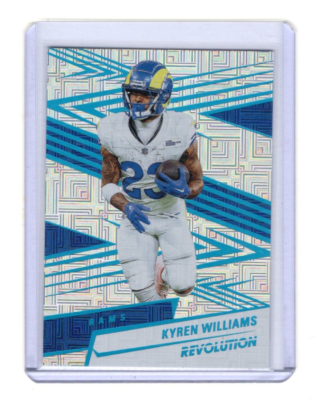 2025 Panini Revolution Kyren Williams Card Teal Levels SN Los Angeles Rams