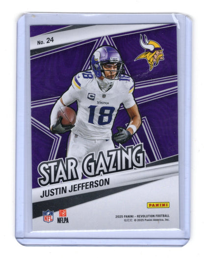 2025 Panini Revolution Justin Jefferson Card Star Gazing Minnesota Vikings
