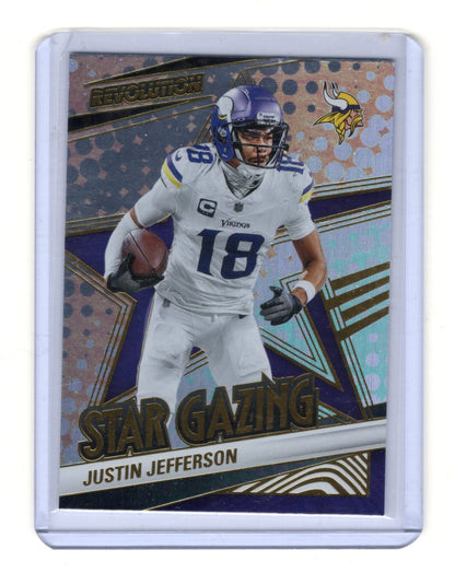 2025 Panini Revolution Justin Jefferson Card Star Gazing Minnesota Vikings