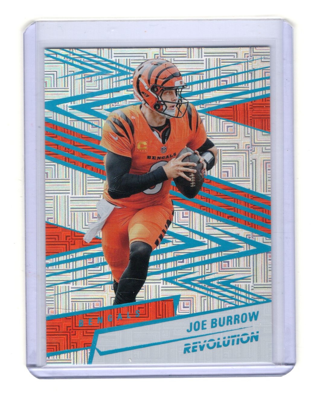 2025 Panini Revolution Joe Burrow Card Teal Levels SN Cincinnati Bengals
