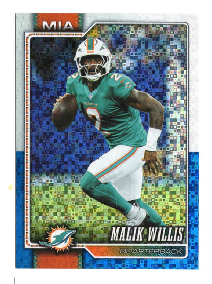 2026 Topps Flagship Malik Willis Card White & Blue Miami Dolphins