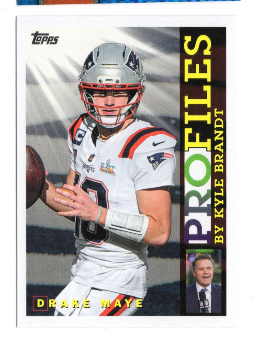 2026 Topps Flagship Drake Maye Card Topps Profiles New England Patriots