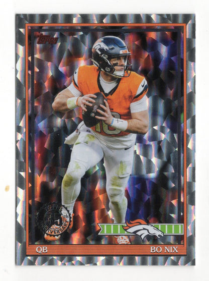 2026 Topps Flagship Bo Nix 1991 Topps Football 35th Anniversary Crackle Broncos