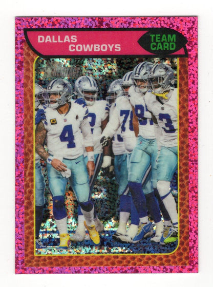 2026 Topps Heritage Football Dallas Cowboys Team Card Pink Sparkle