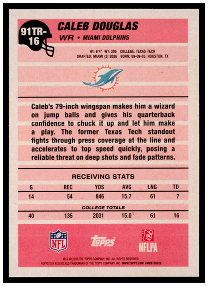 2026 Topps Heritage Football Kadyn Proctor RC Pink Sparkle