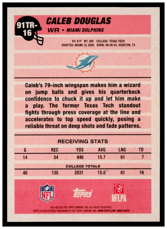 2026 Topps Heritage Football Kadyn Proctor RC Pink Sparkle