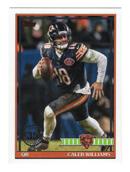 2026 Topps Flagship Caleb Williams  1991 Topps Football 35th Anniversary Chicago