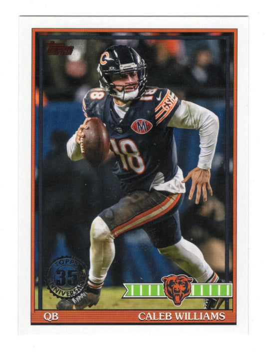 2026 Topps Flagship Caleb Williams  1991 Topps Football 35th Anniversary Chicago