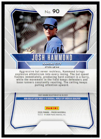 2026 Panini Prizm Josh Hammond Card Circles Silver Prizm Kansas City Royals
