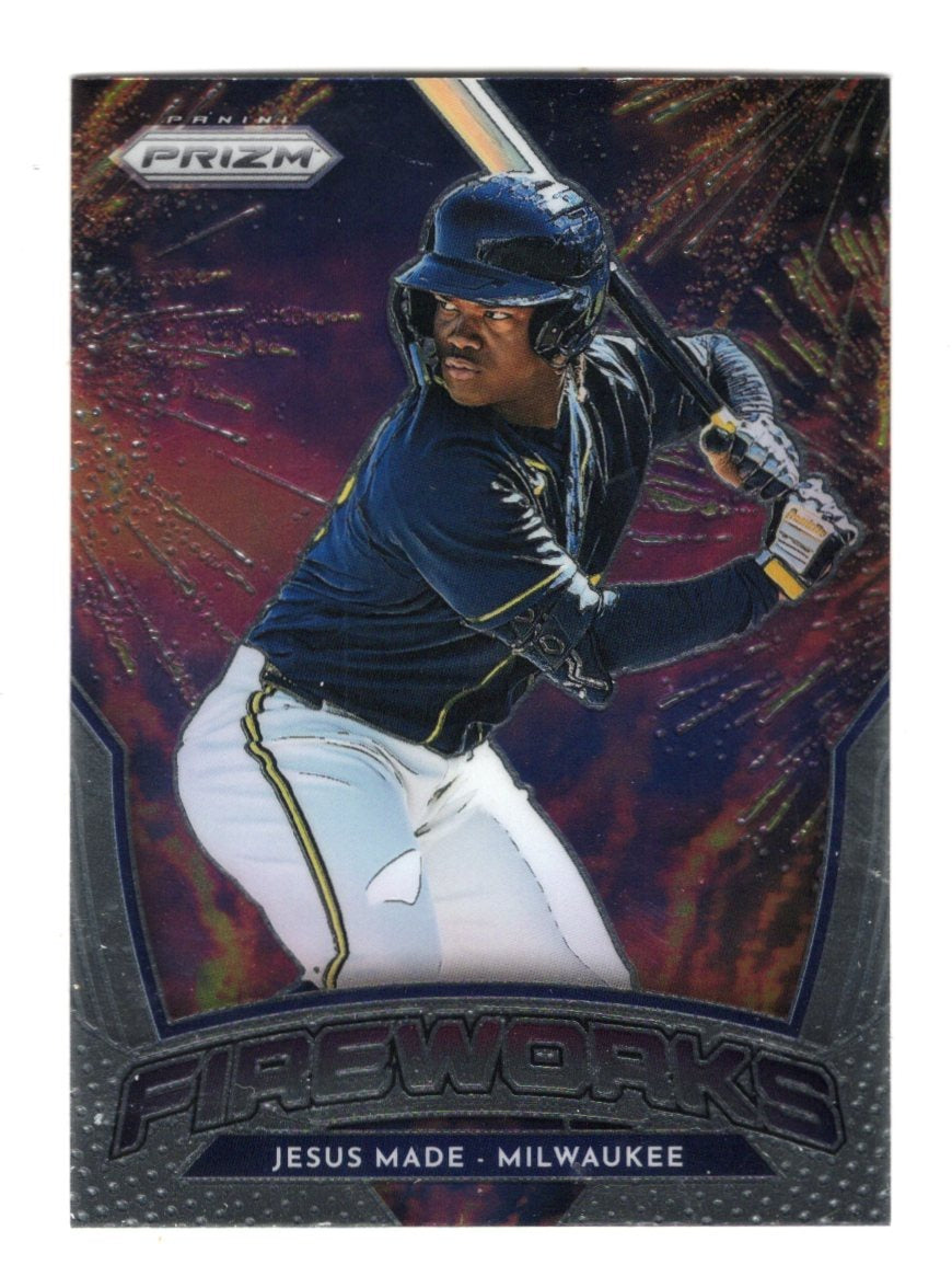 2026 Panini Prizm Jesus Made Card Fireworks Milwaukee Brewers