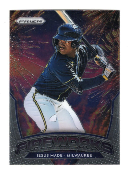 2026 Panini Prizm Jesus Made Card Fireworks Milwaukee Brewers