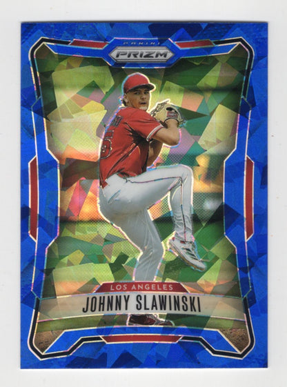 2026 Panini Prizm Johnny Slawinski Card Blue Ice Prizm Los Angeles Angels