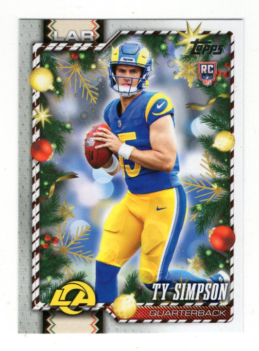 2026 Topps Holiday Football Ty Simpson RC Rams