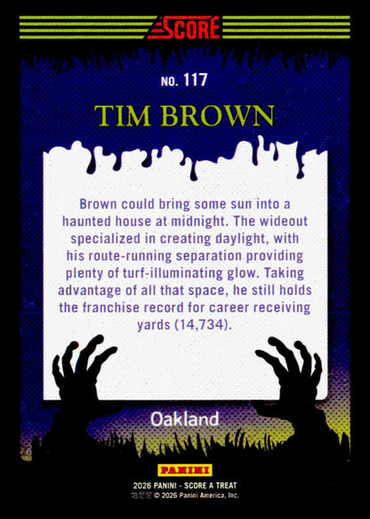 2026 Score-A-Treat Tim Brown Card Slime Oakland Raiders