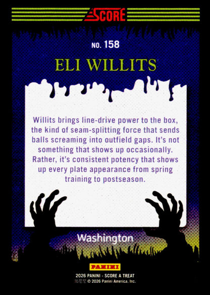 2026 Score-A-Treat Eli Willits Card Slime Washington Nationals
